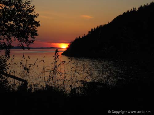 Solnedgang og Innerøya